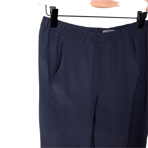 Vince Cropped Tapered Leg Trousers Slouchy Navy Blue Size Small VX19420799 - Picture 3 of 10